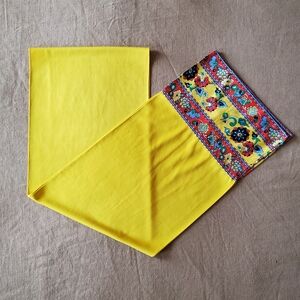 Yellow Scarf Floral Ends